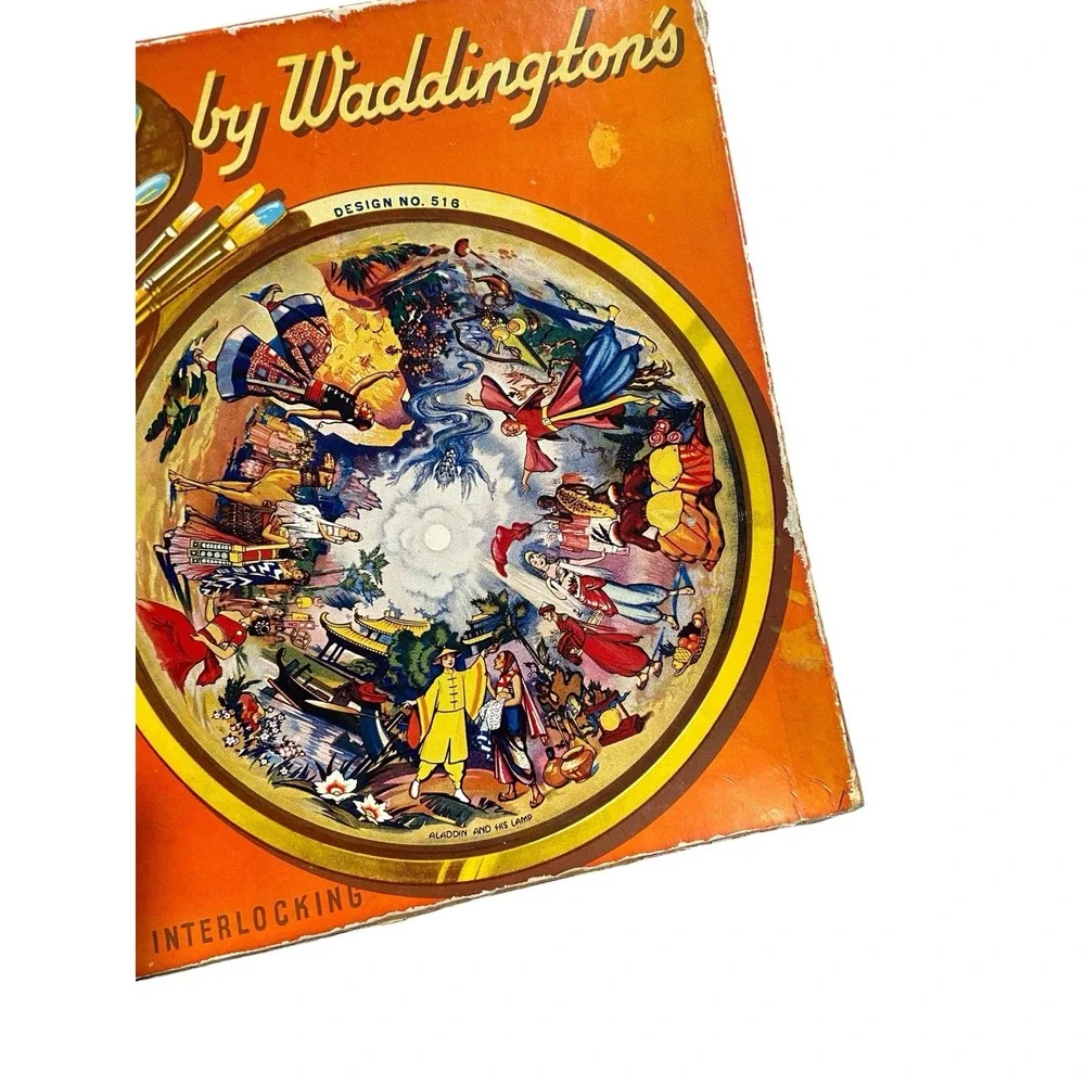 VTG Waddington's Circular jigsaw, Aladdin and His lamp 1955 complete